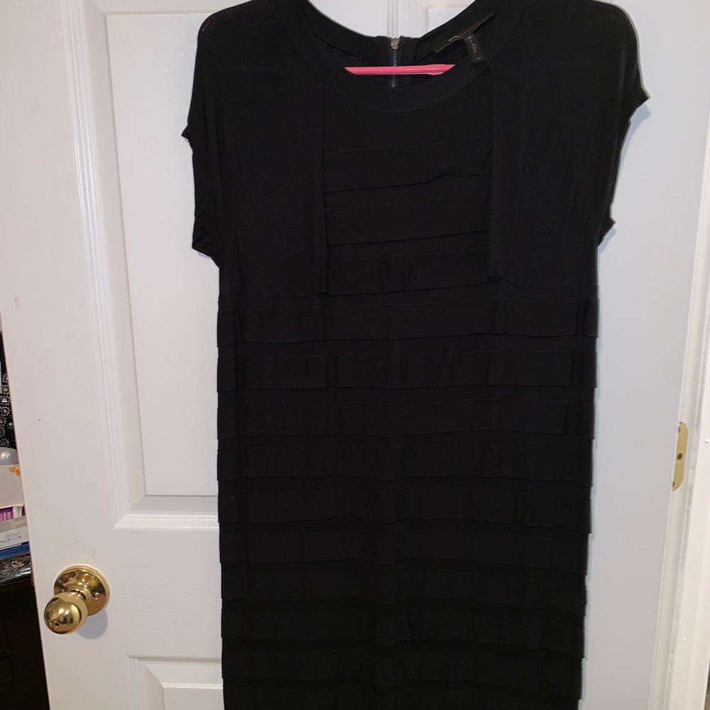 Bcbg black ruffle dress